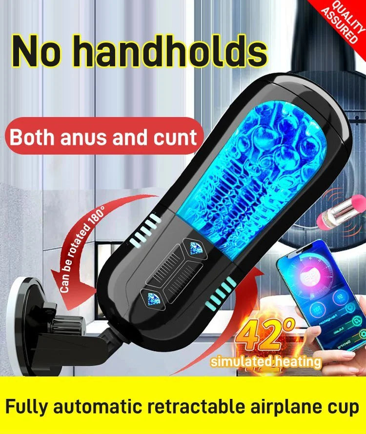 Fully automatic, hands-free retractable relaxation cup